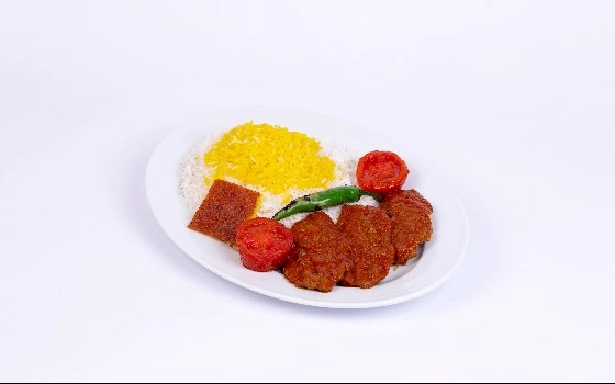 چلو کباب تابه ای