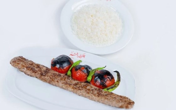 چلو کباب کوبیده (تک سیخ140گرمی)