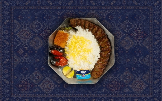 چلو کباب کوبیده معمولی