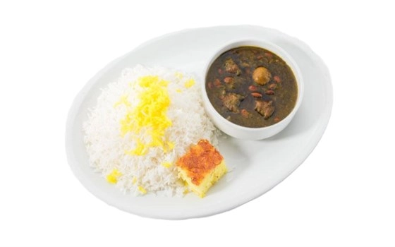 چلوخورشت قرمه سبزی