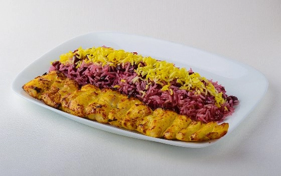 آلبالو پلو با جوجه فیله