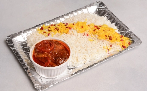 چلو خورشت بادمجان(برنج ایرانی)