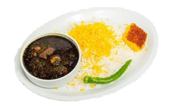 چلو قورمه سبزی