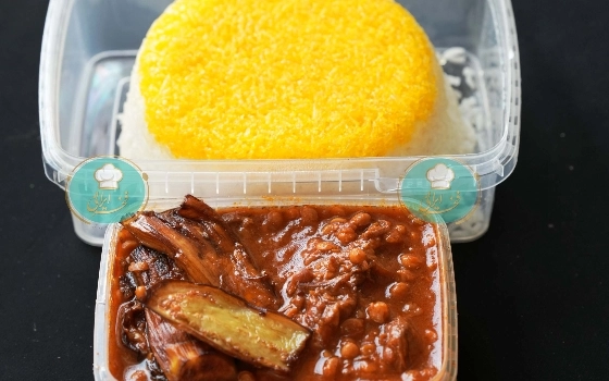 چلو خورشت قیمه بادمجان
