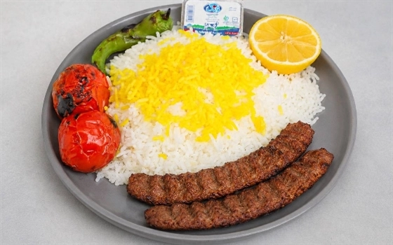چلو کباب کوبیده مخصوص ( 2 سیخ )