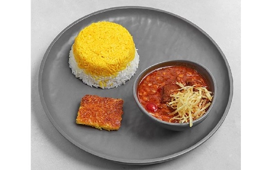 چلو خورشت قیمه سیب زمینی