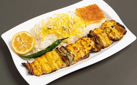 چلو ماهی قزل آلا(کبابی)