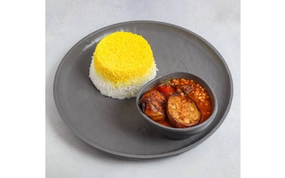 چلو خورشت قیمه بادمجان اقتصادی