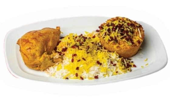 ته چین پلو با مرغ (سینه)