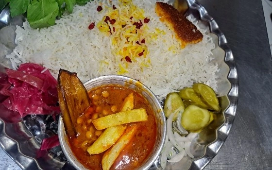 چلو خورشت قیمه بادمجون
