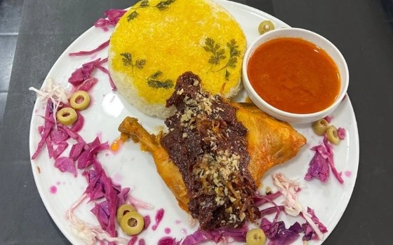 مرغ درباری ملکان با برنج