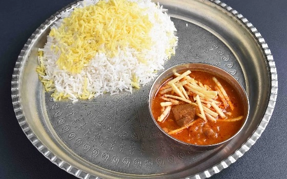 چلو خورشت قیمه سیب زمینی