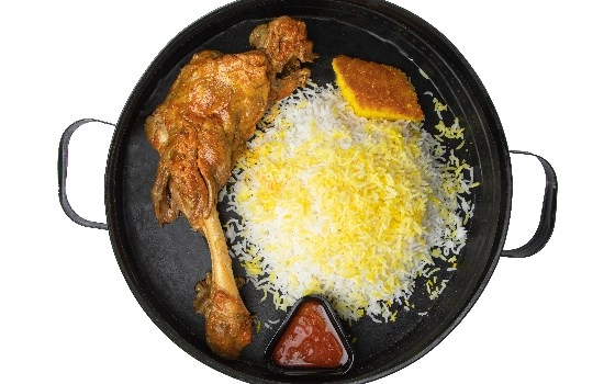 چلو گوشت ماهیچه گوسفندی