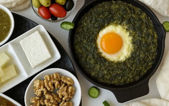 سینی ایرانی با نرگسی