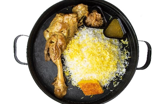 چلو گوشت سرخ شده ماهیچه گوسفندی