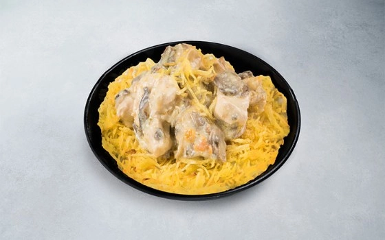 خوراک چیکن استروگانف یکنفره
