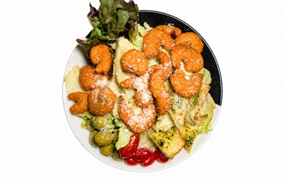 سزار با میگو سوخاری(متوسط)