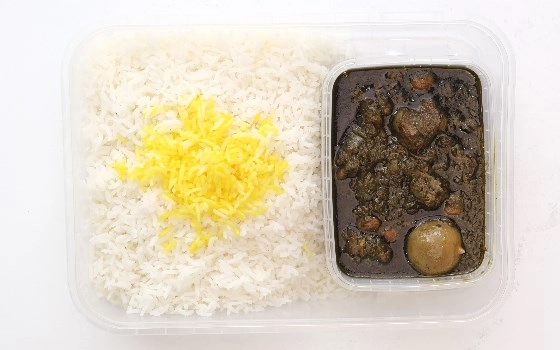 چلو قورمه سبزی