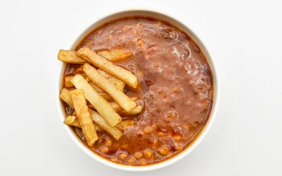 خورشت قیمه سیب زمینی وگان