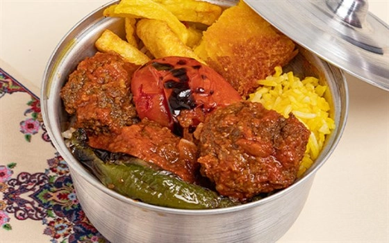 چلو کباب  تابه ای