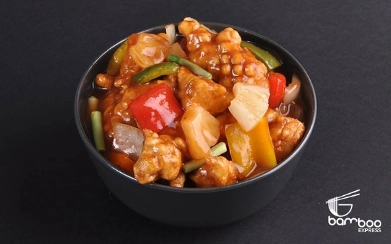 مرغ با سس ترش و شیرین