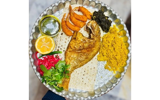 خوراک میکس دریایی با ماهی کوخو 