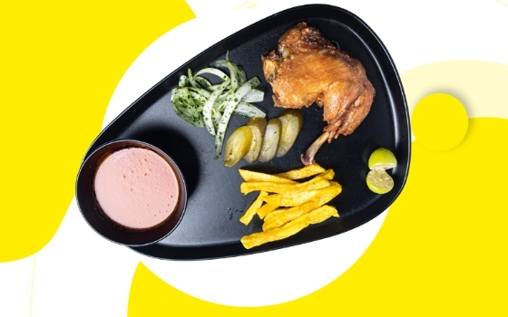 خوراک مرغ مخصوص با دورچین