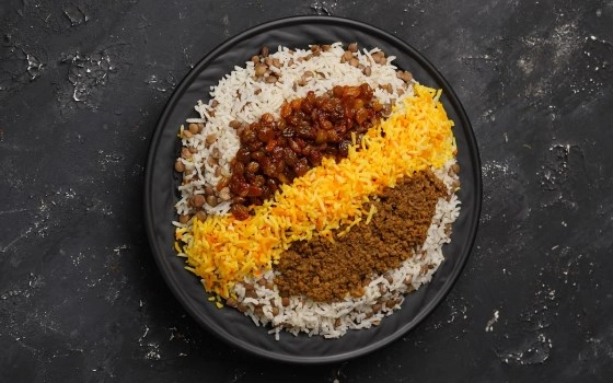 عدس پلو
