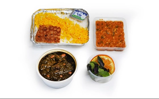 چلو خورشت قورمه سبزی