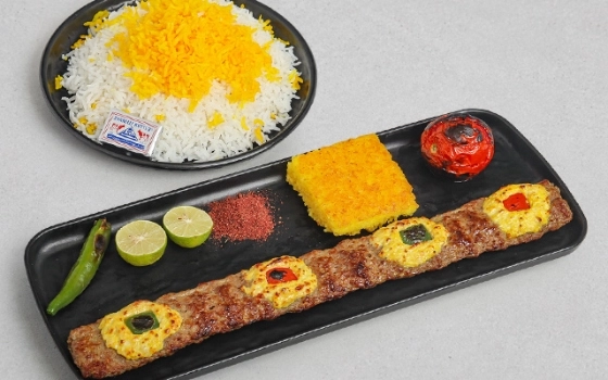 چلوکباب لقمه نگین دار
