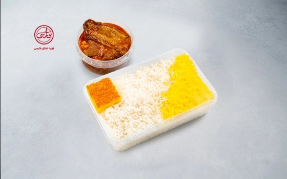 چلو خورش قیمه بادنجان لایت فود