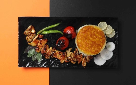 چلو جوجه کباب مخصوص(ران)