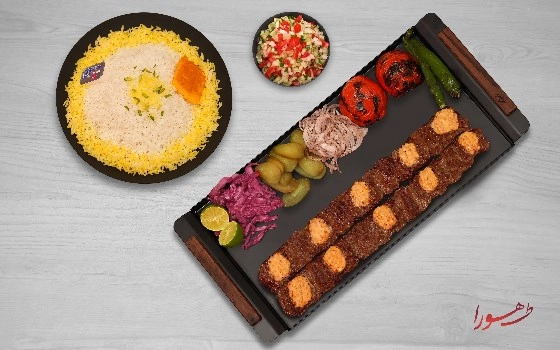 چلو کوبیده نگین دار(2سیخ)