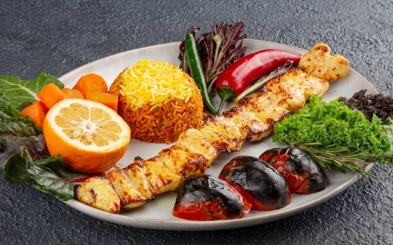 جوجه کباب با برنج