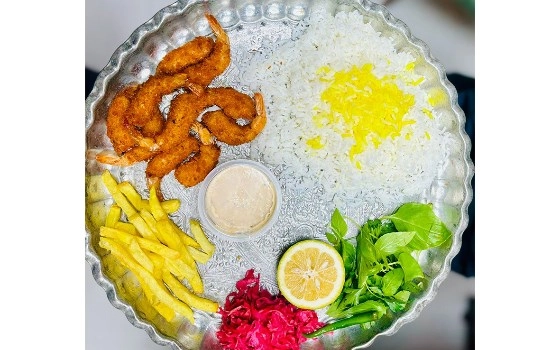 چلو میگو سوخاری 