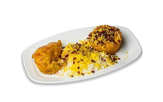 ته چین پلو با مرغ (سینه)