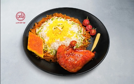 شیرین پلو با سینه مرغ