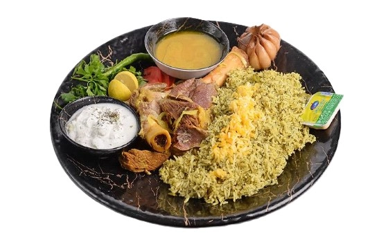 چلو باقلی پلو با ماهیچه