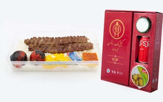 Pack VIP چلو کباب کوبیده دو سیخ