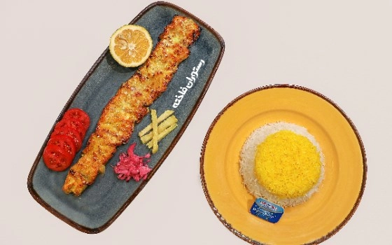 چلو ماهی قزل الا کبابی
