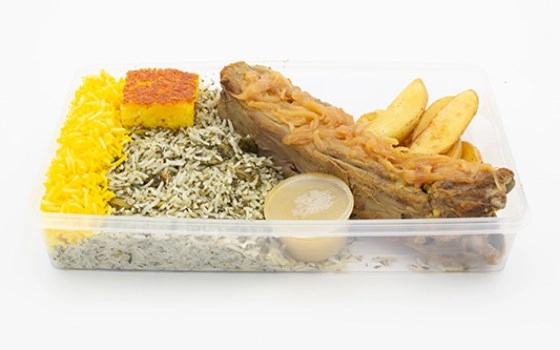 باقالی پلو با گردن گوسفندی
