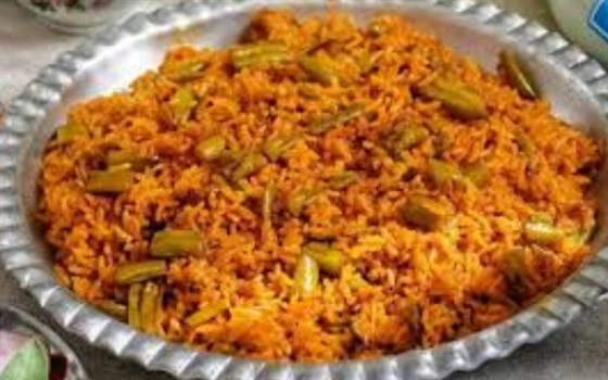 لوبیا پلو با گوشت