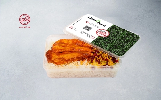 زرشک پلو با فیله مرغ لایت فود