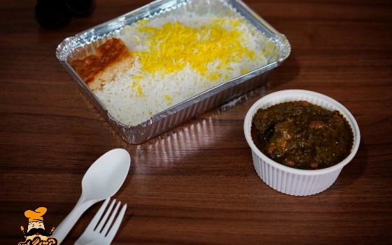 چلو خورشت سبزی