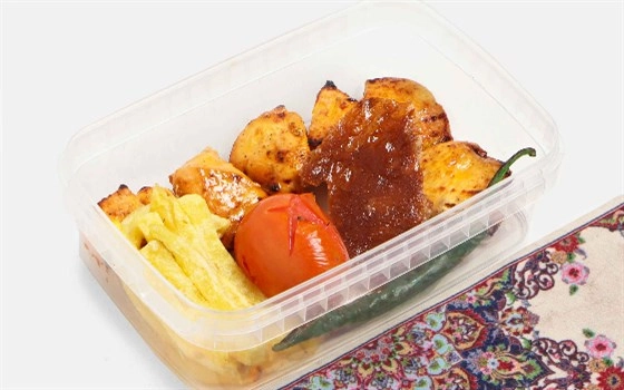خوراک جوجه کباب زعفرانی