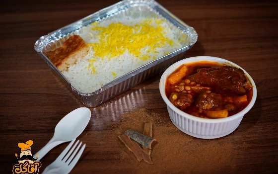 چلو خورشت قیمه بادمجان