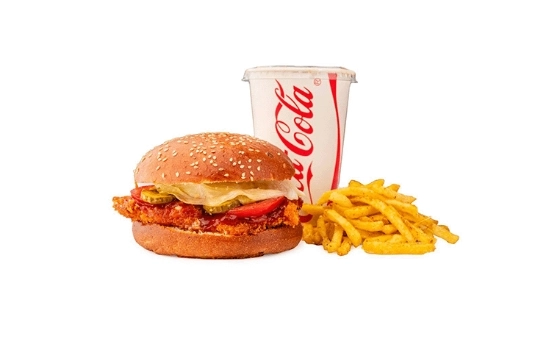 چیکن برگر free combo