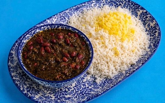 چلو خورشت قورمه سبزی