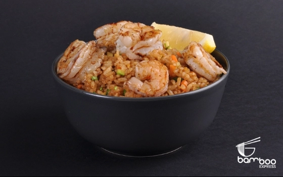 برنج سرخ شده با میگو