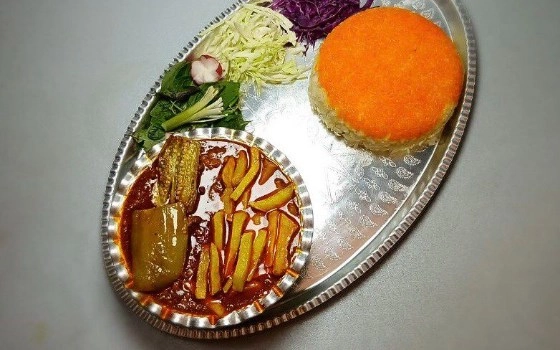 چلو قیمه بادمجان